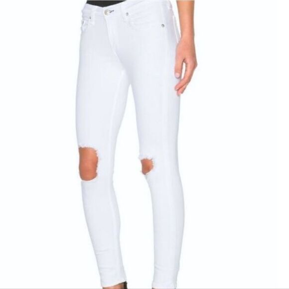 NWT Rag & Bone Bright White Capri with Holes - Picture 4 of 7